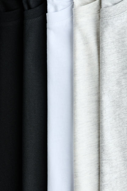 5-pack cotton T-shirts