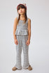 2-piece jersey set - White Navy Blue Striped / 9-10 Years