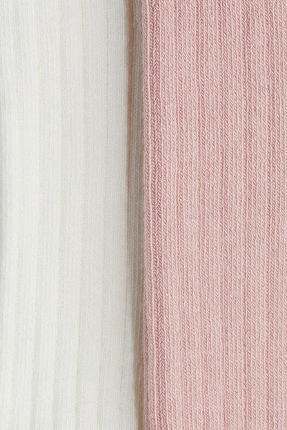 2-pack rib-knit tights