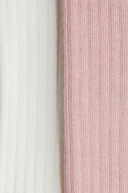 2-pack rib-knit tights