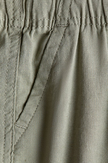Linen-blend shorts