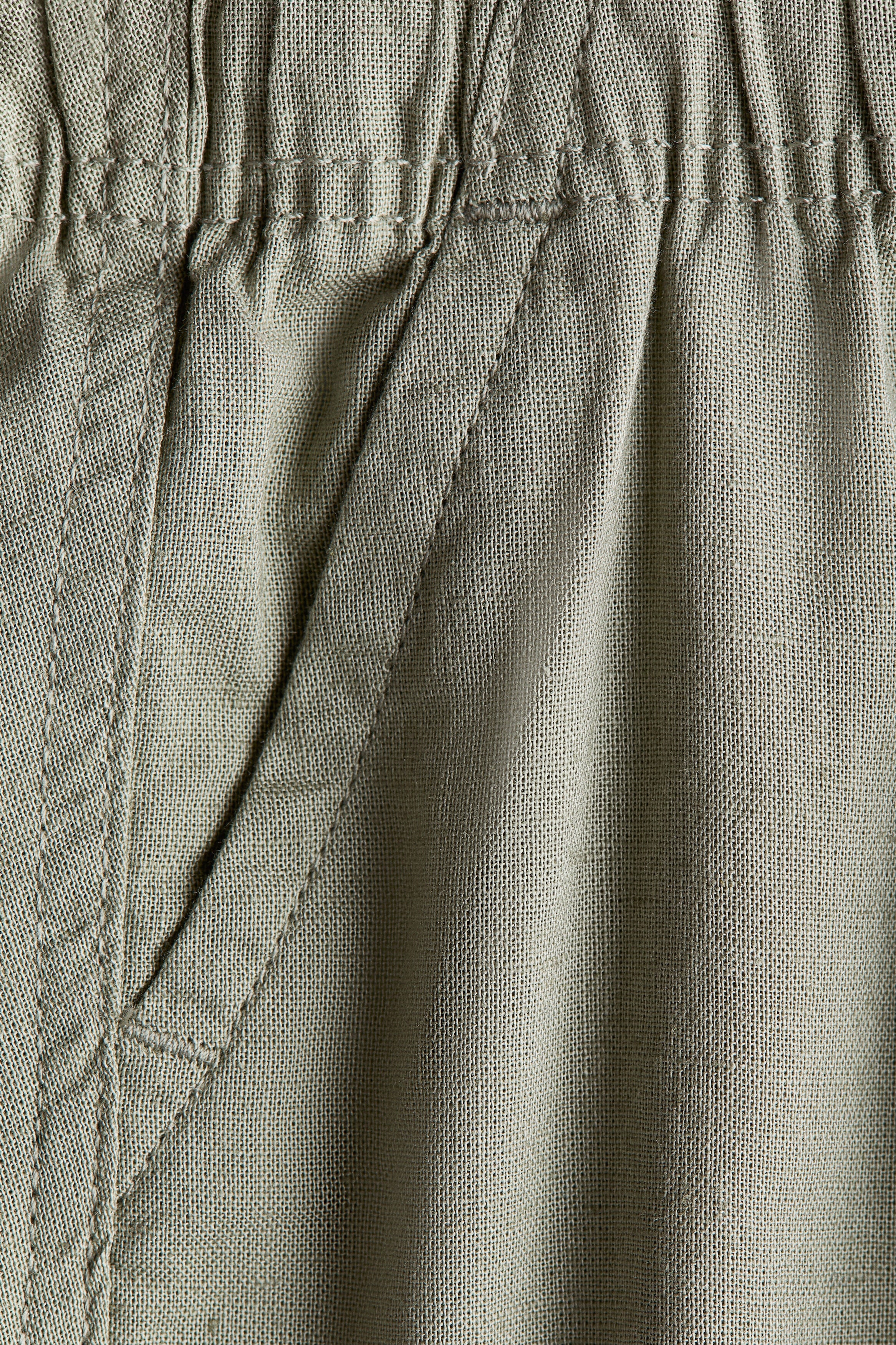 Linen-blend shorts