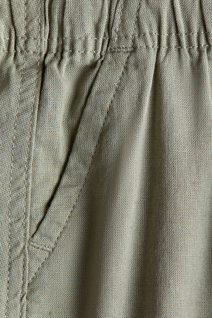 Linen-blend shorts