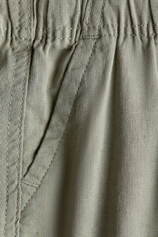 Linen-blend shorts