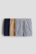 3-pack cotton shorts - Beige Striped 0 / 1.5-2 Years