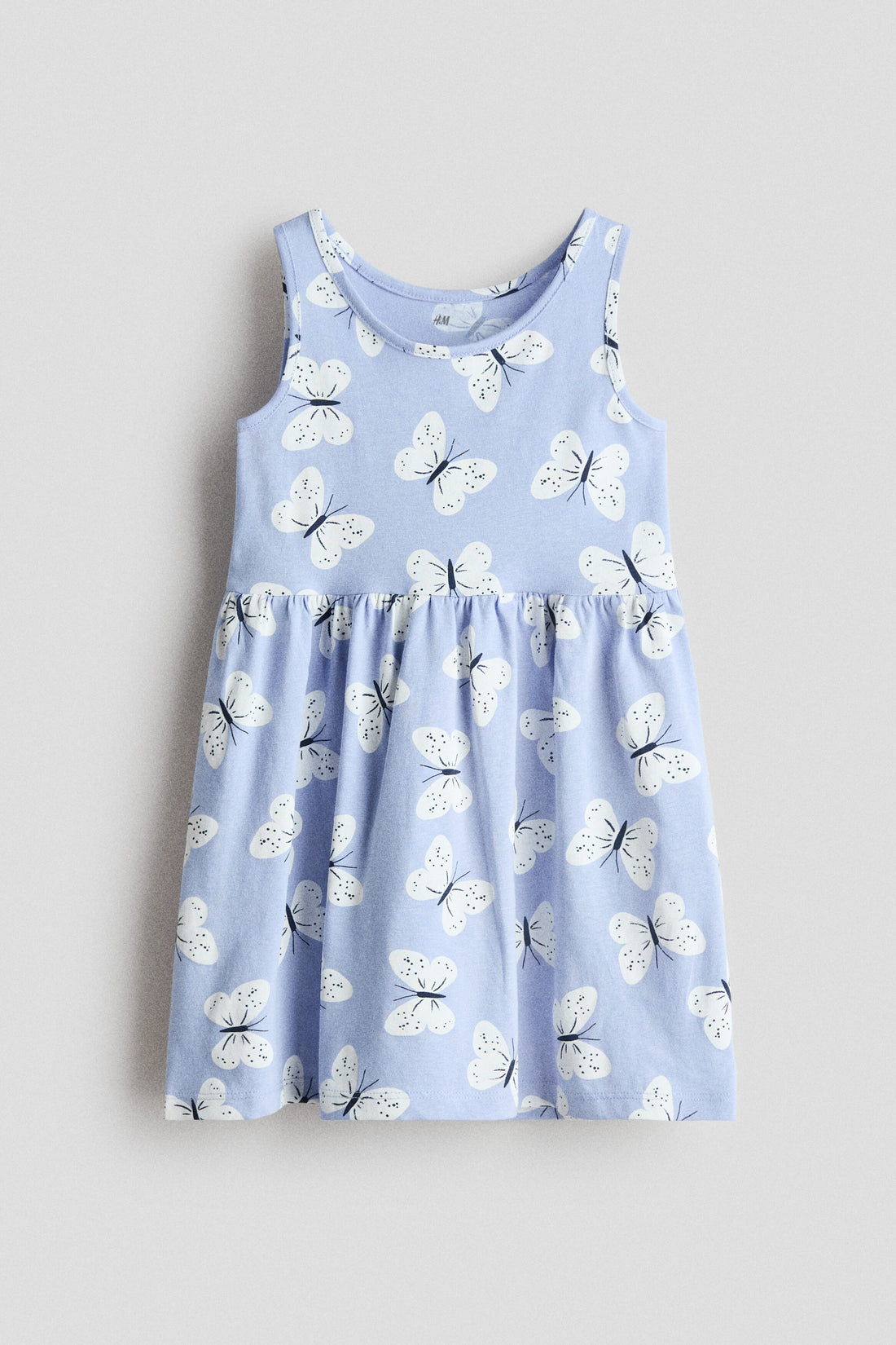Patterned cotton dress - Light Blue Butterflies 0 / 1.5-2 Years