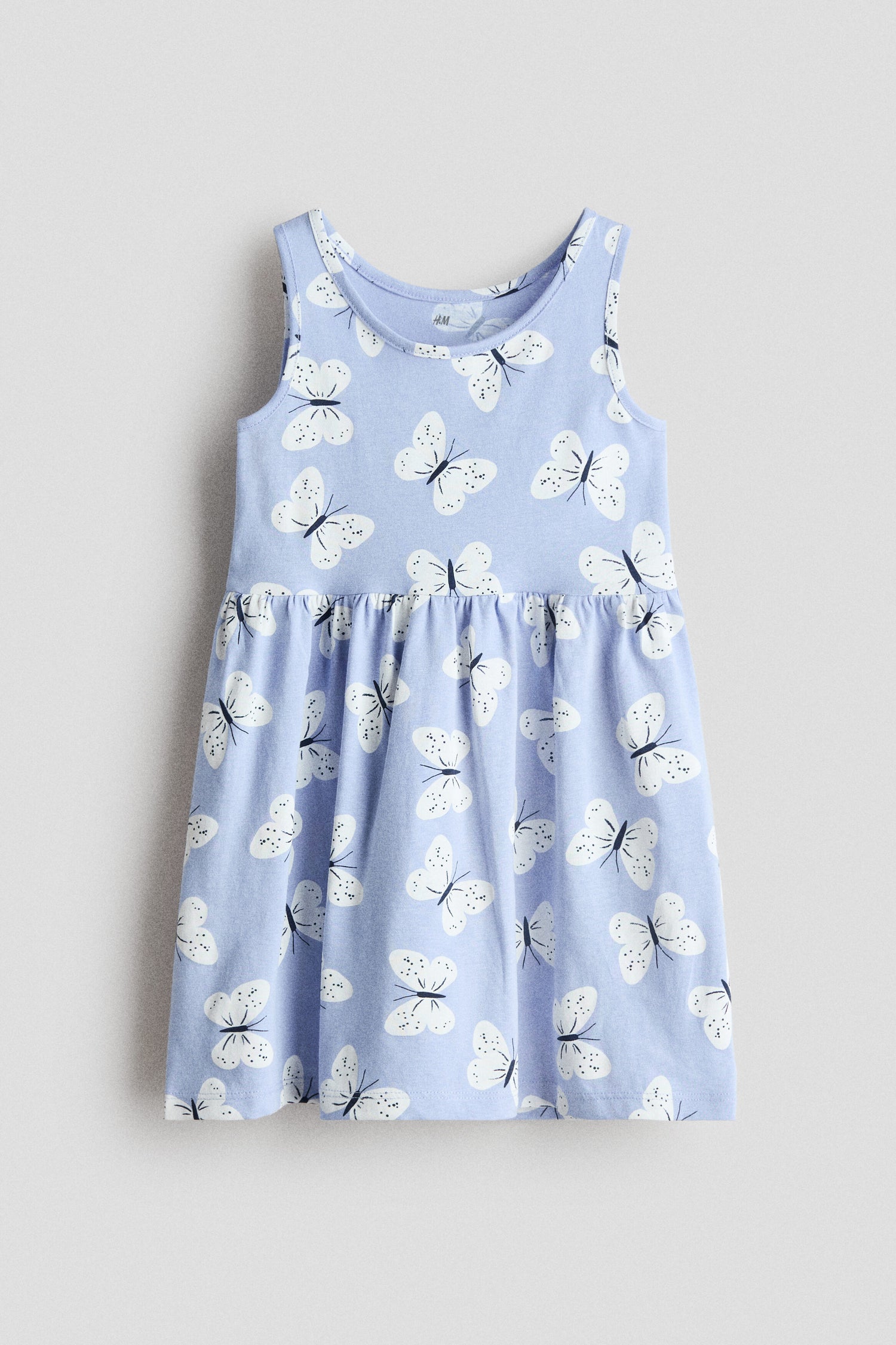 Patterned cotton dress - Light Blue Butterflies 0 / 1.5-2 Years