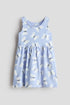 Patterned cotton dress - Light Blue Butterflies 0 / 1.5-2 Years
