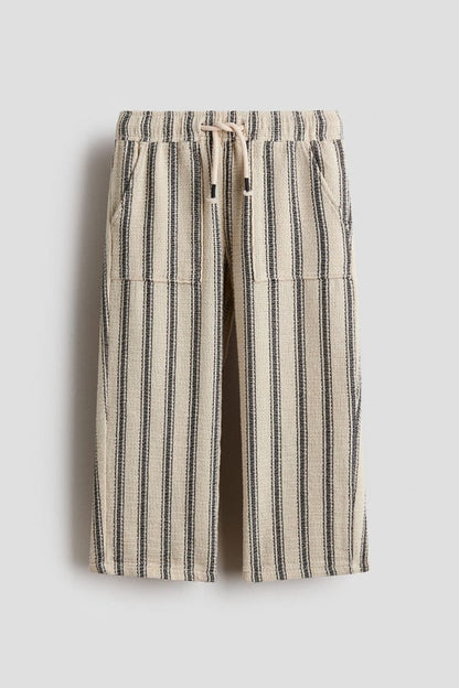 Textured pull-on trousers
