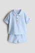 2-piece cotton seersucker set - 12M
