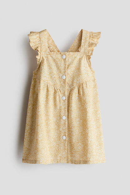 Flounce-trimmed cotton dress Image 4 of 5
