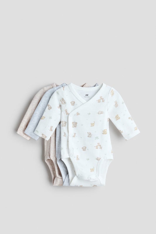 3-pack wrapover bodysuits
