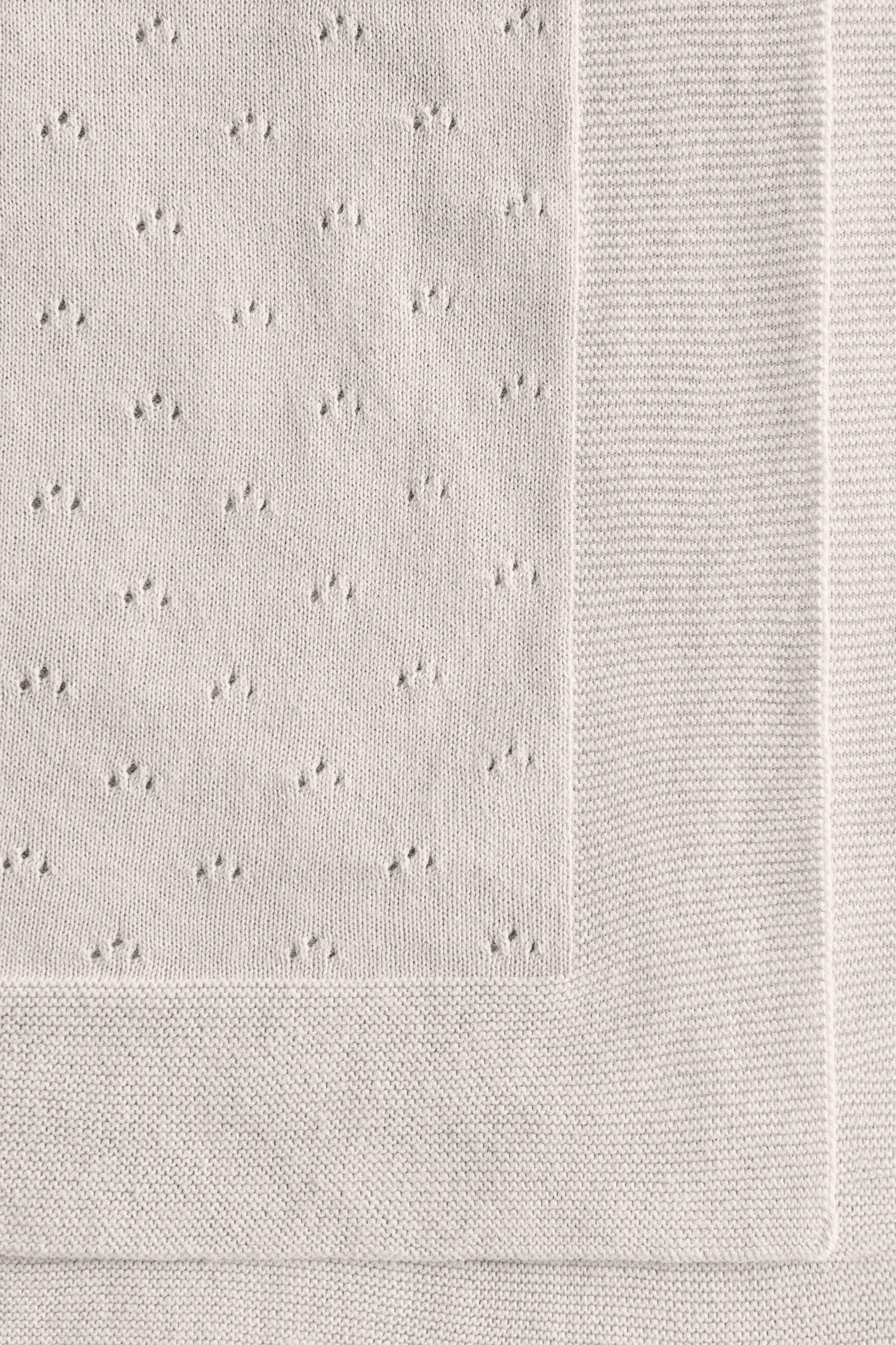 Cotton pointelle baby blanket