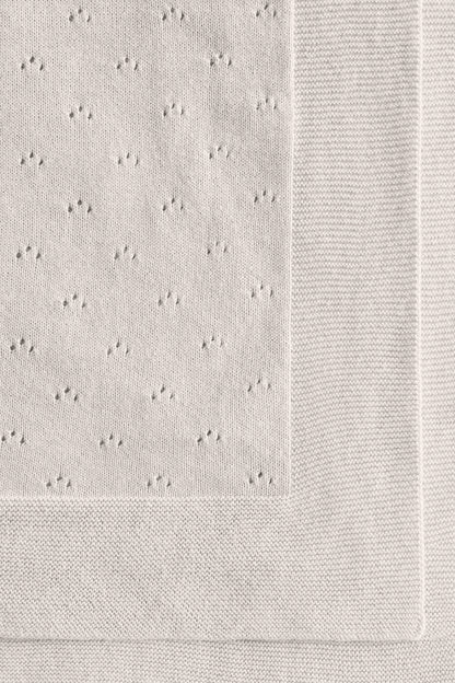 Cotton pointelle baby blanket
