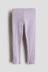 Cotton leggings - Purple Leopard Print / 1.5-2 Years