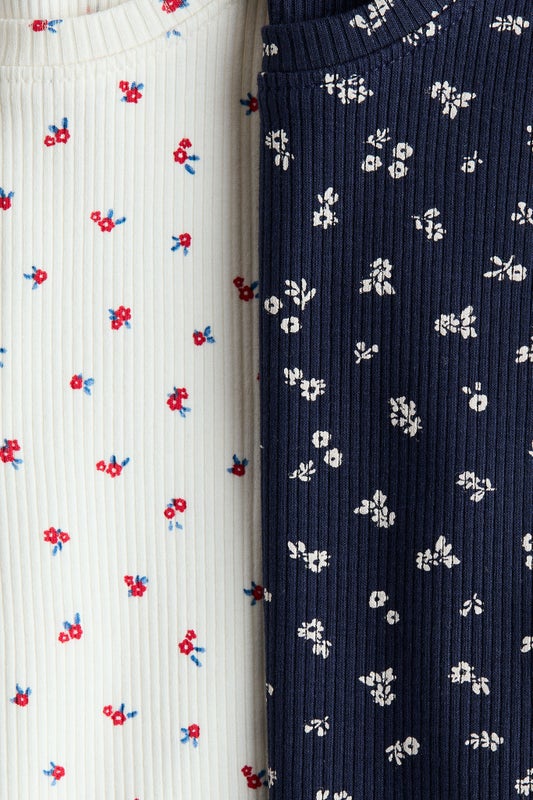 2-pack flounce-trimmed tops