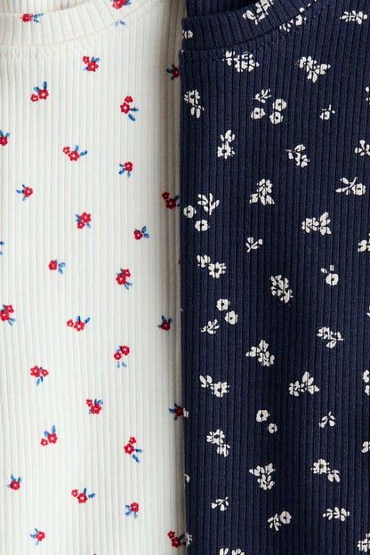 2-pack flounce-trimmed tops