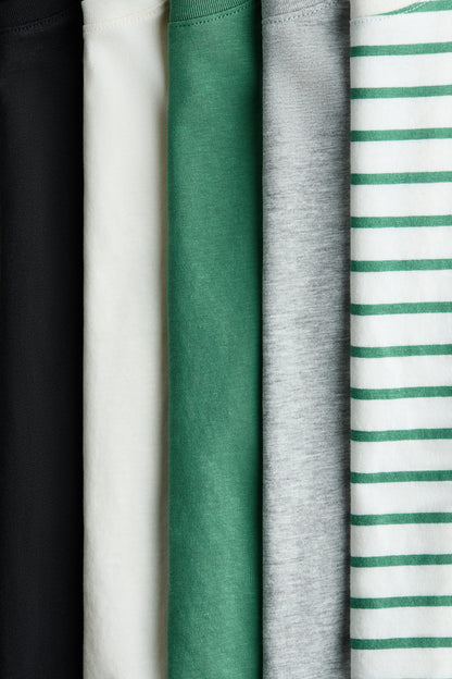 5-pack cotton jersey tops