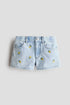 Denim shorts - Light Denim Blue Lemons / 1.5-2 Years