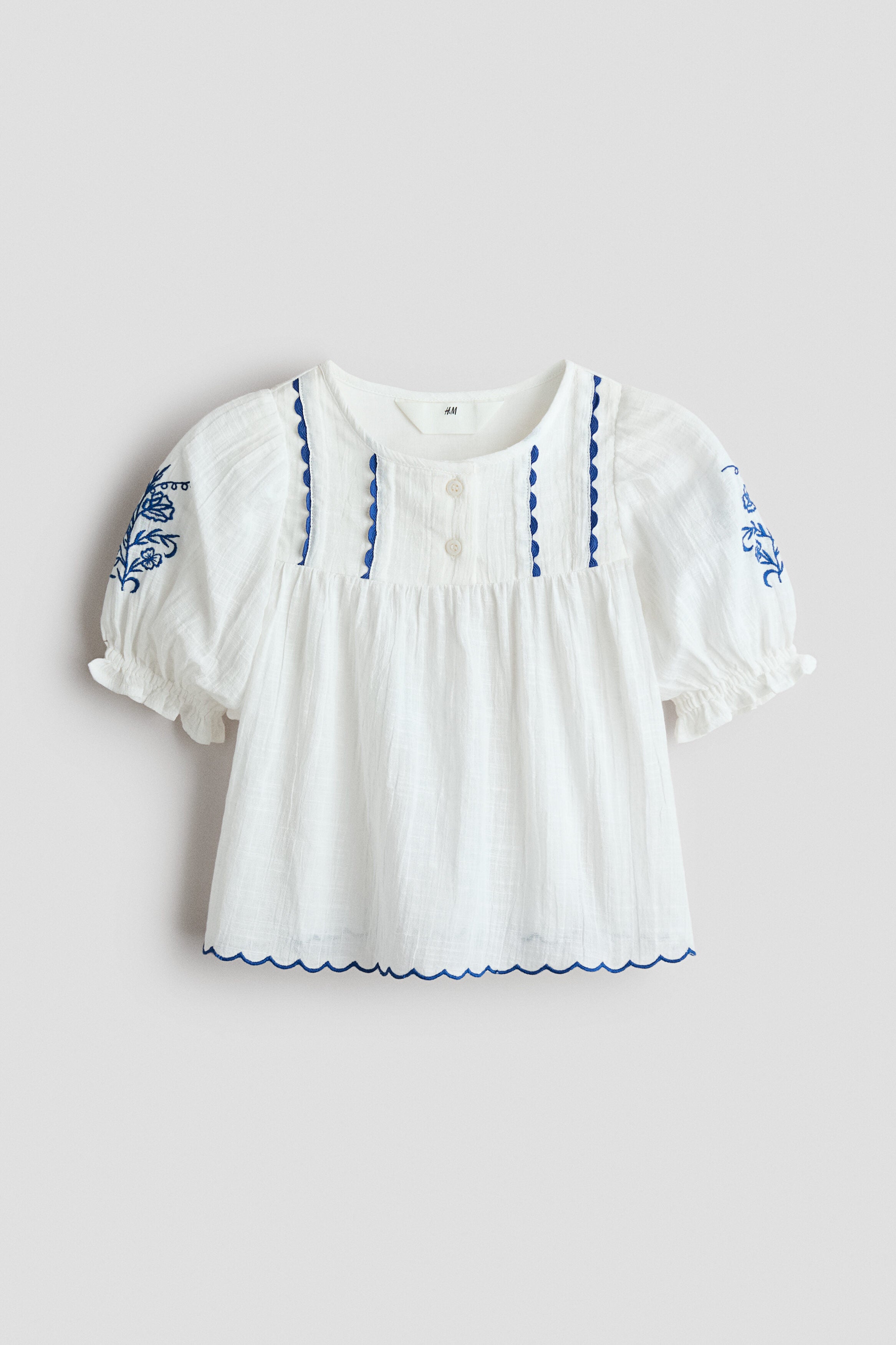 Embroidered cotton blouse