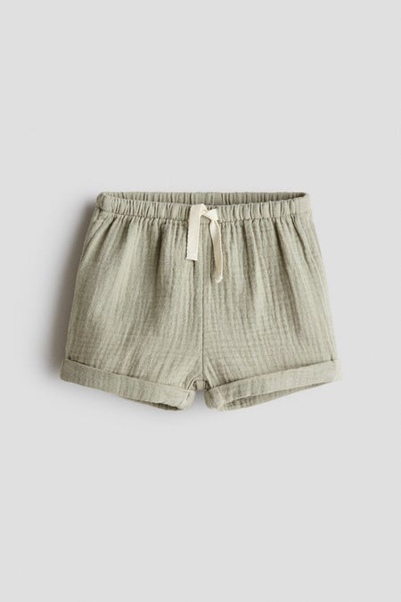 Cotton muslin shorts