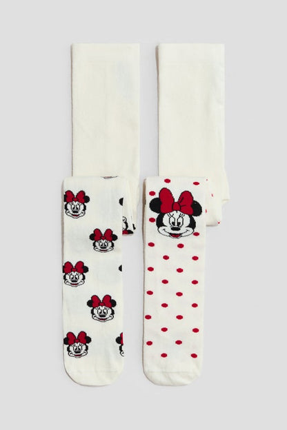 2-pack jacquard-knit tights