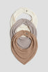 3-pack ribbed triangular scarves - White Greige Marl