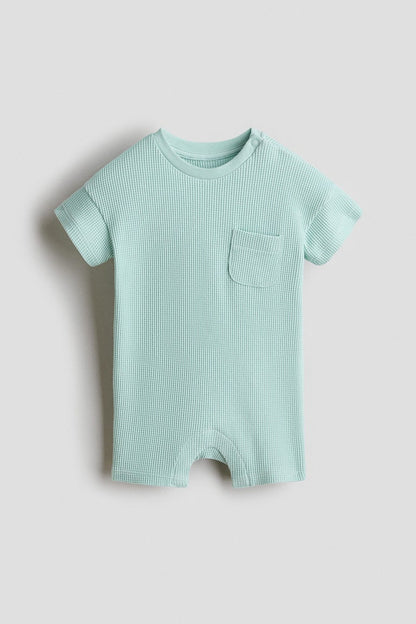 Waffled cotton romper suit Image 1 of 2