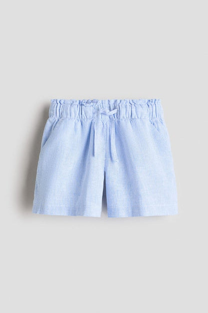 Linen-blend shorts