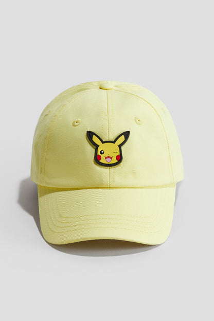 Printed twill cap - Light Yellow Pokemon / 6-10 Years