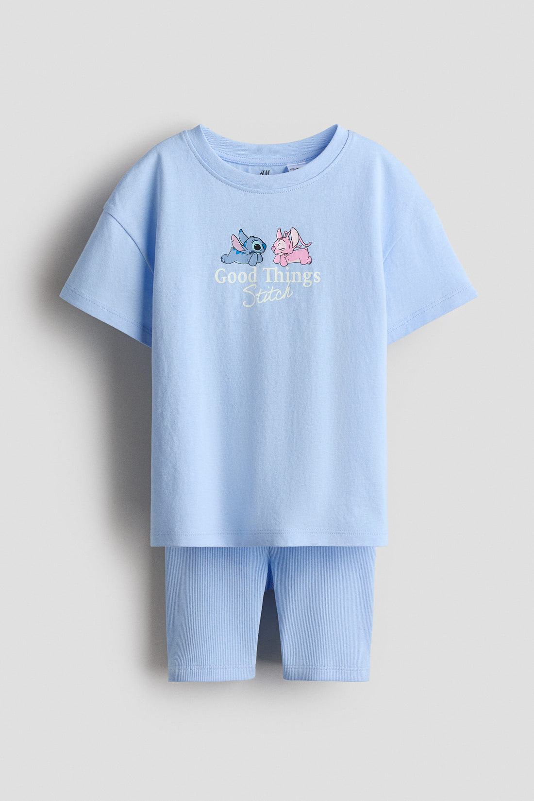 2-piece printed cotton set - Light Blue Lilo Stitch / 6-7 Years