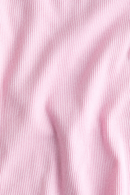 Overlocked ribbed T-shirt