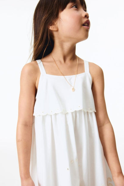 Embroidered strappy dress