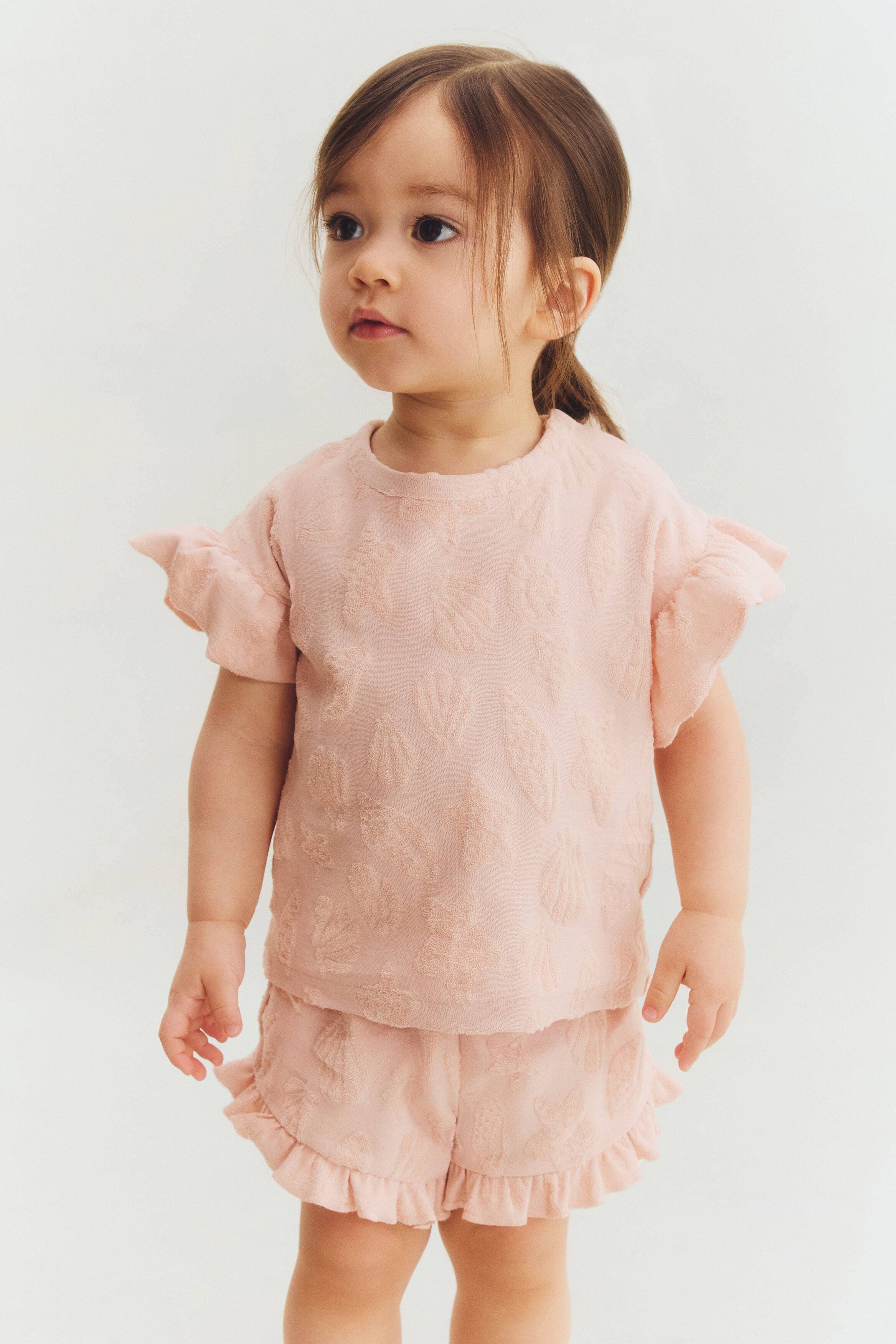 2-piece frilled terry set
