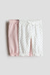 2-pack cotton muslin trousers - 2Y