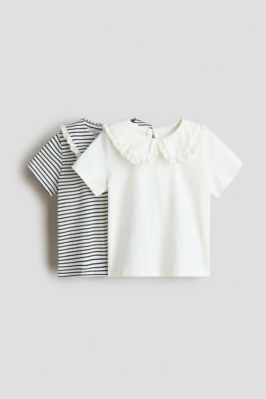2-pack collared cotton tops