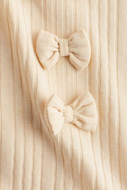 2-piece knitted bow-detail set