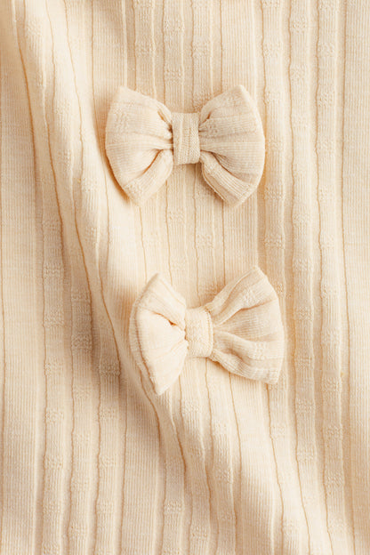 2-piece knitted bow-detail set