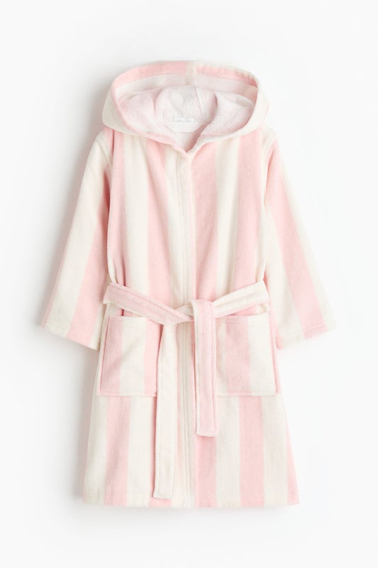 Cotton terry dressing gown