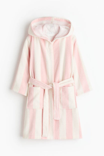 Cotton terry dressing gown