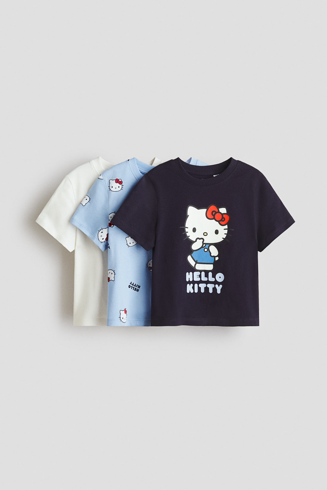 3-pack printed jersey tops - Blue Hello Kitty / 8-10 Years
