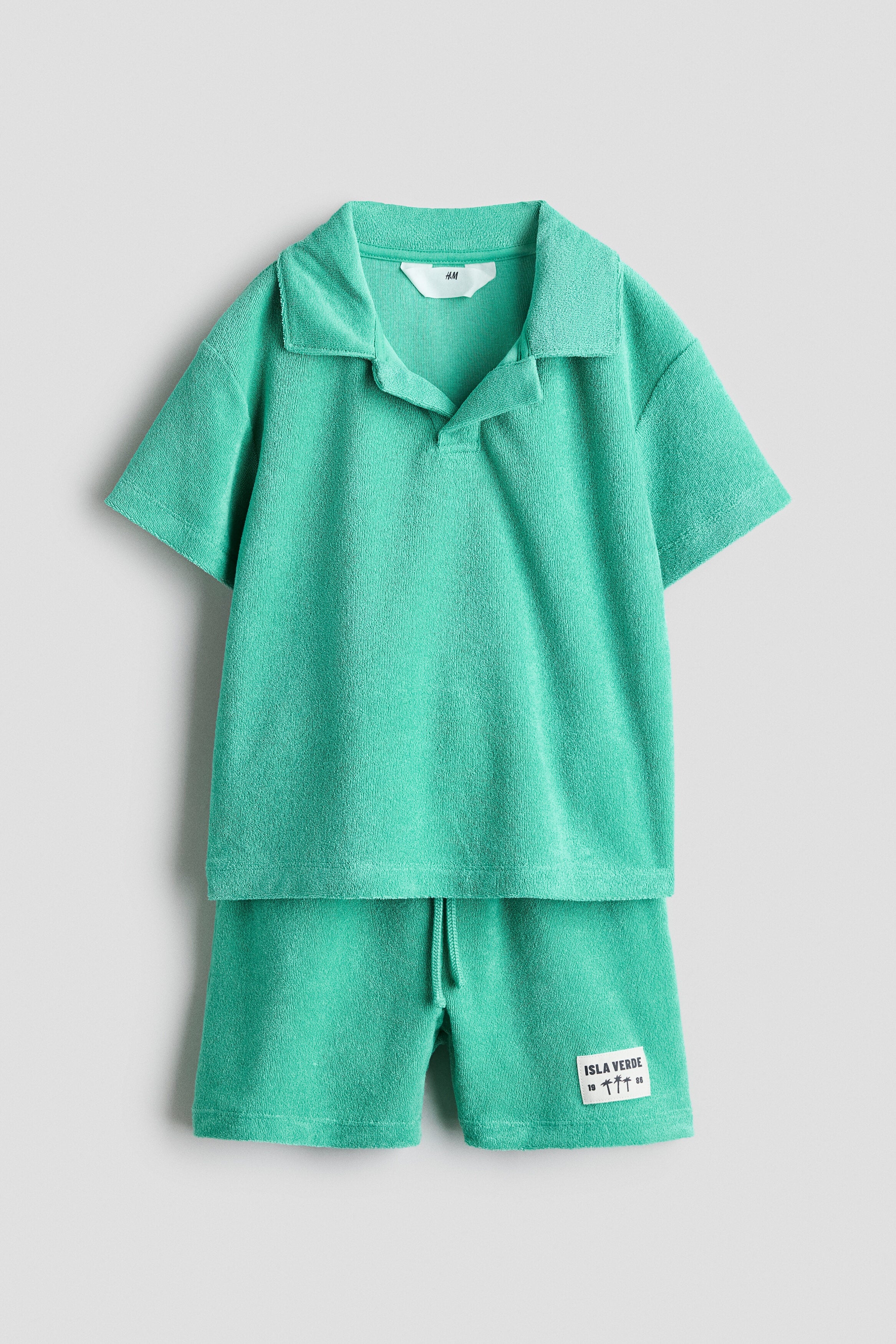 2-piece velour set - Green / 1.5-2 Years