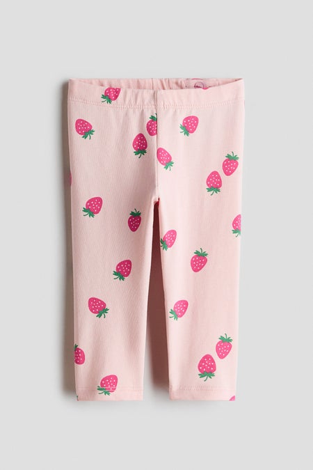 Printed cotton leggings