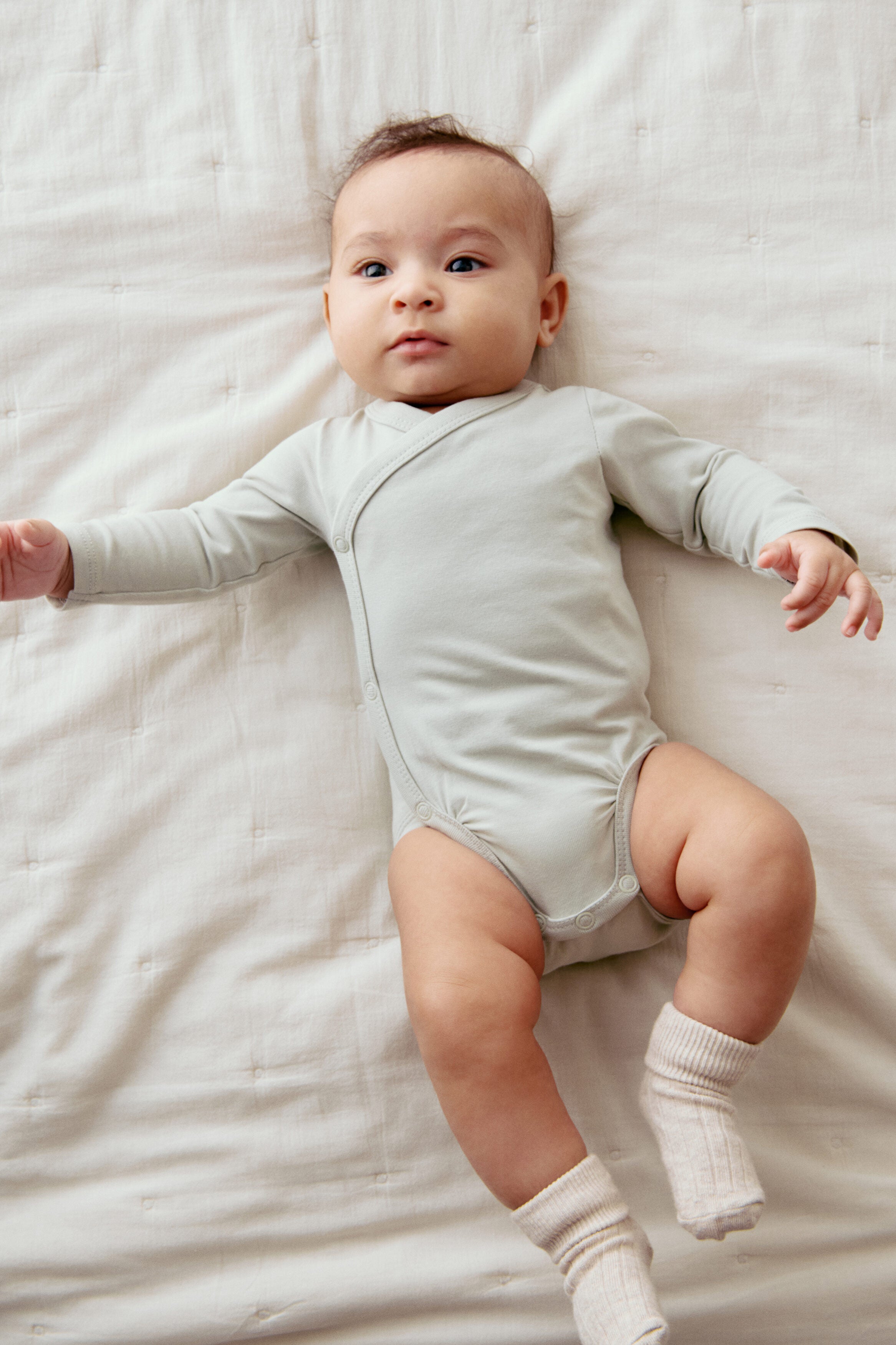 5-pack wrapover bodysuits