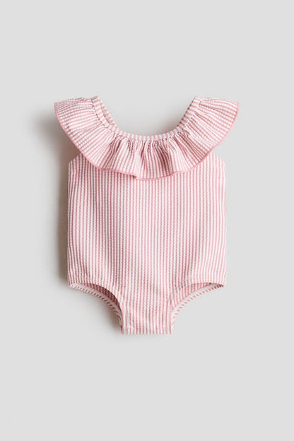 Flounced swimsuit