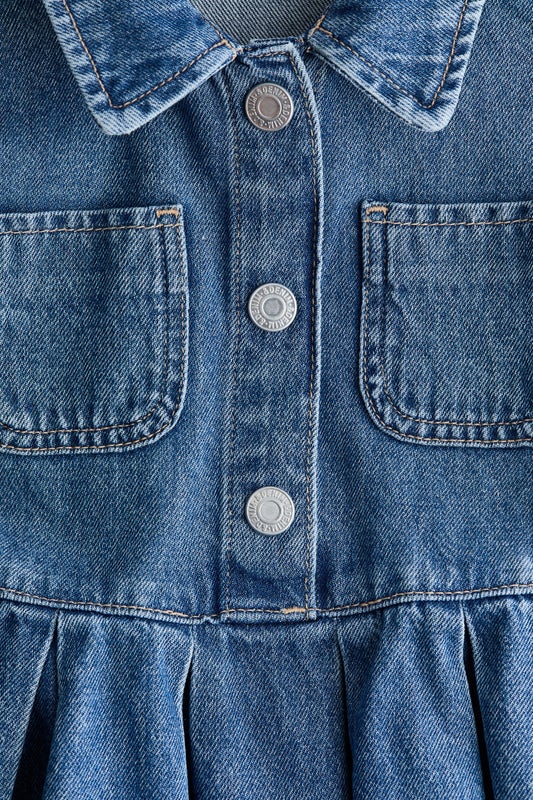 Collared denim dress