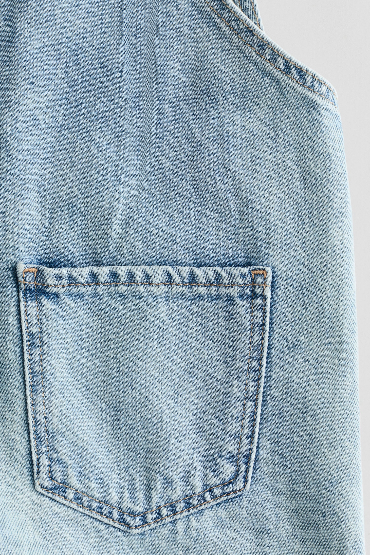 Denim dungaree shorts