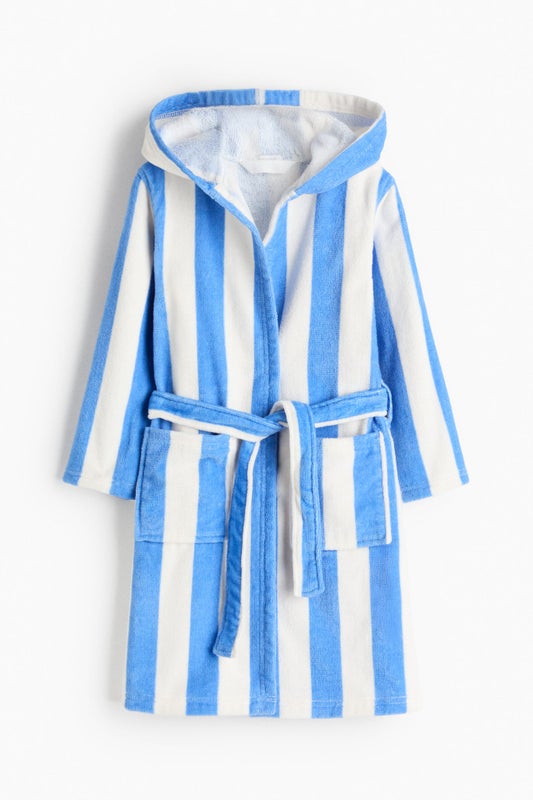 Cotton terry dressing gown