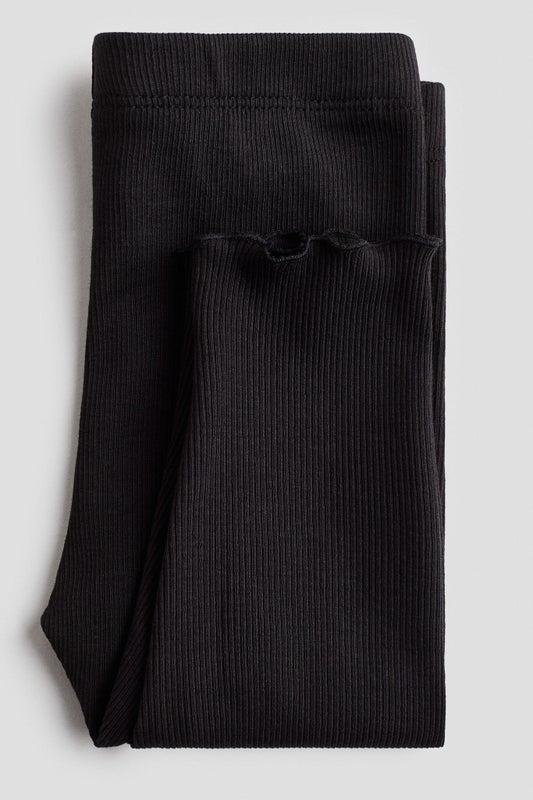 Ribbed cotton leggings