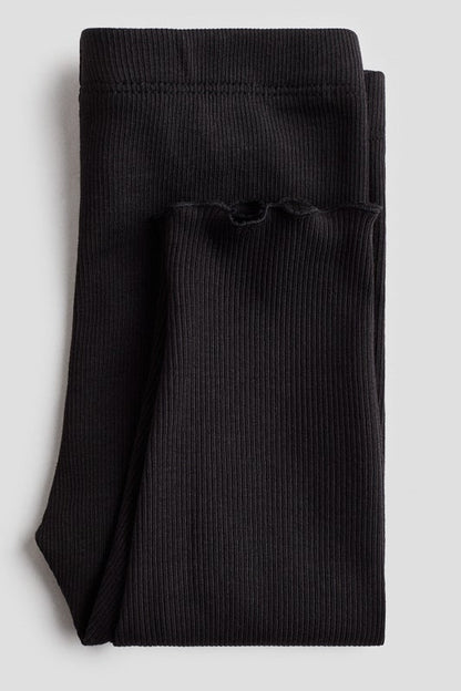 Ribbed cotton leggings